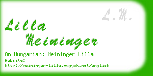 lilla meininger business card